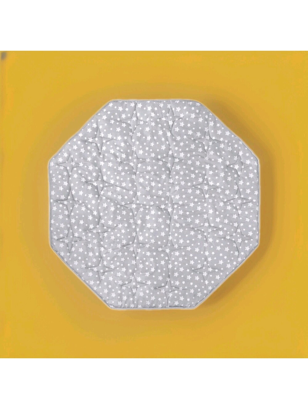 Octagon Floor Play Mat Playpen Mat Grey, Non Slip  Grey Star Moonsea NIP